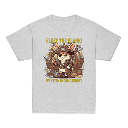 Pirate Rabbit T-Shirt - Captain Bunny WANTED 10,000 Carrots | Youth Classic Tee