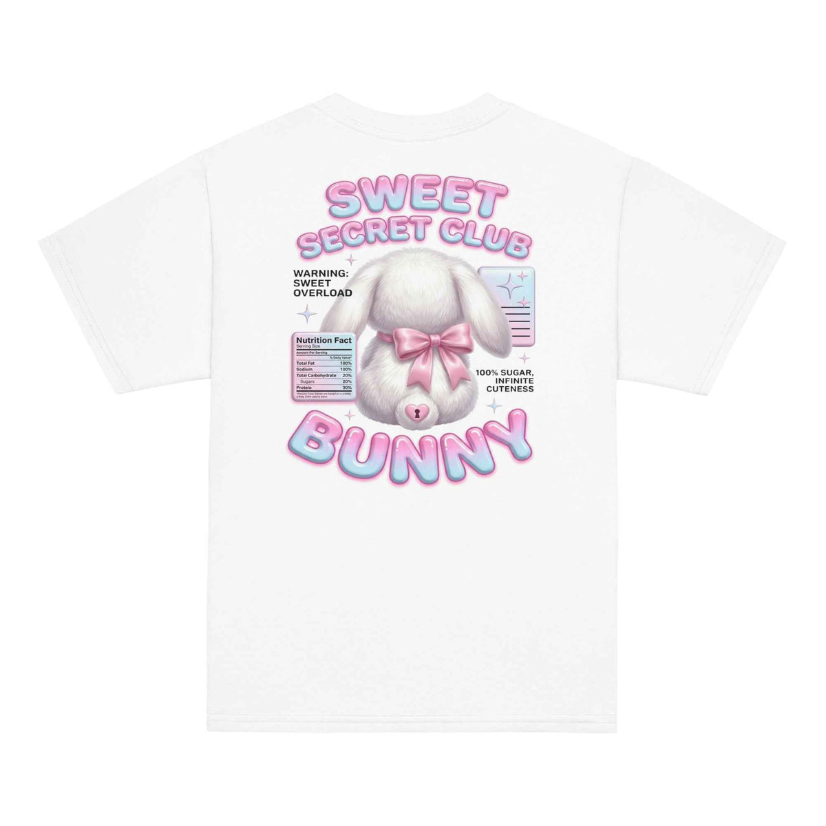 Sweet Secret Club Y2K Bunny Graphic Compact T-Shirt