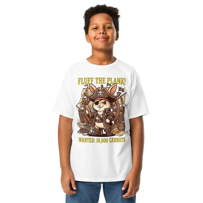 Pirate Rabbit T-Shirt - Captain Bunny WANTED 10,000 Carrots | Youth Classic Tee