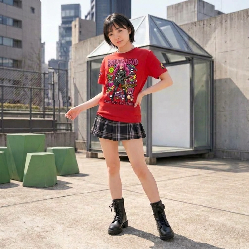 Louder Than Rules Punk Girl Electric Guitar Graphic T-Shirt | Rock Rebel Streetwear Tee